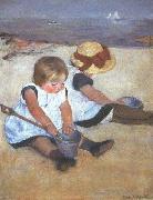 Mary Cassatt Children on the Beach France oil painting artist